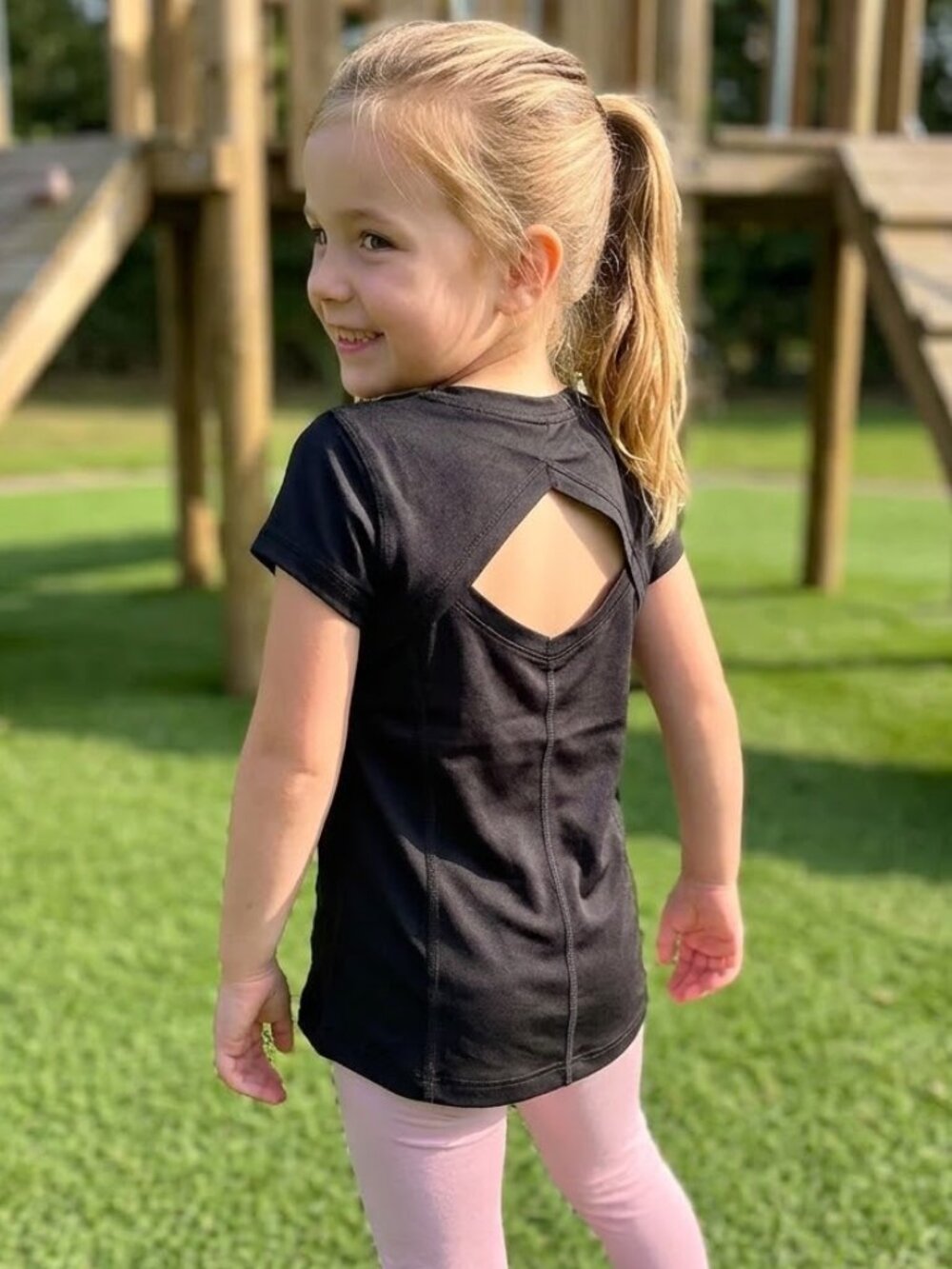 🐲3 FOR $9🦄Xersion Quick-Dri Short Sleeve Solid Cut Out Back Sport Tee Shirt M